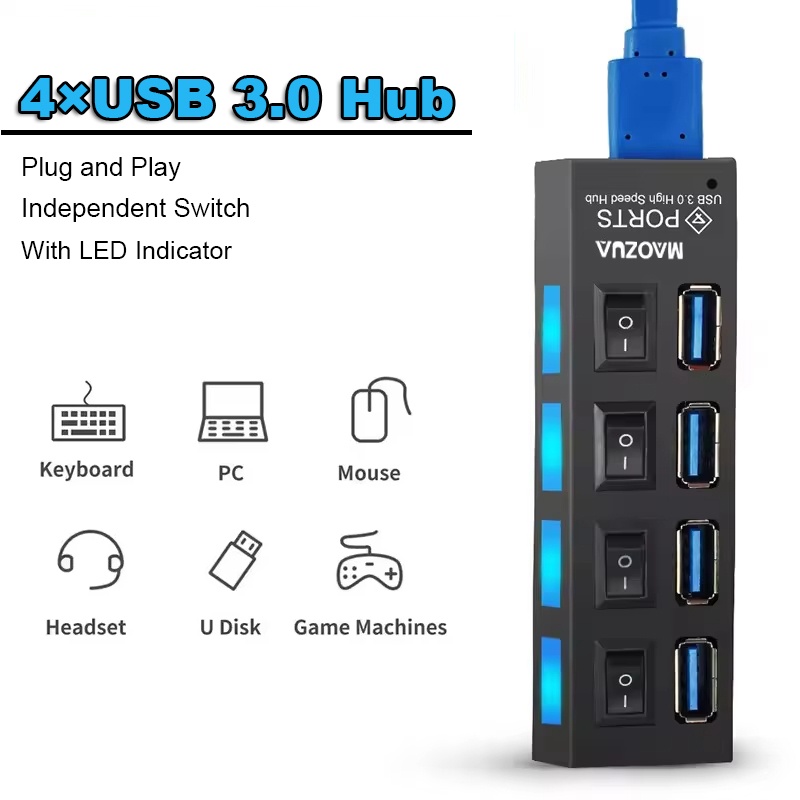 Multi Port Usb Hub - High Speed 4 Ports USB HUB