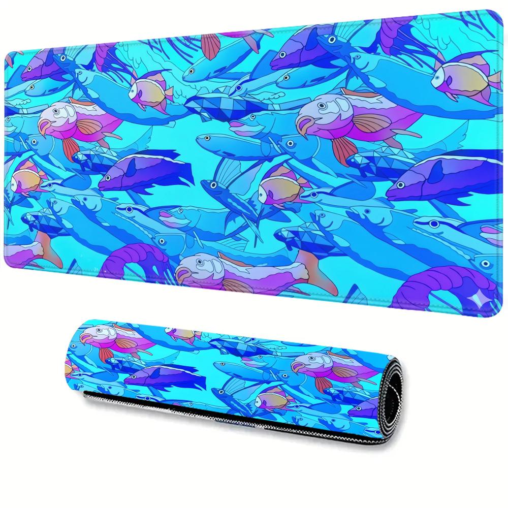 Office Desk Tech Accessories - HD Printing Fish Rubber Mouse Pad
