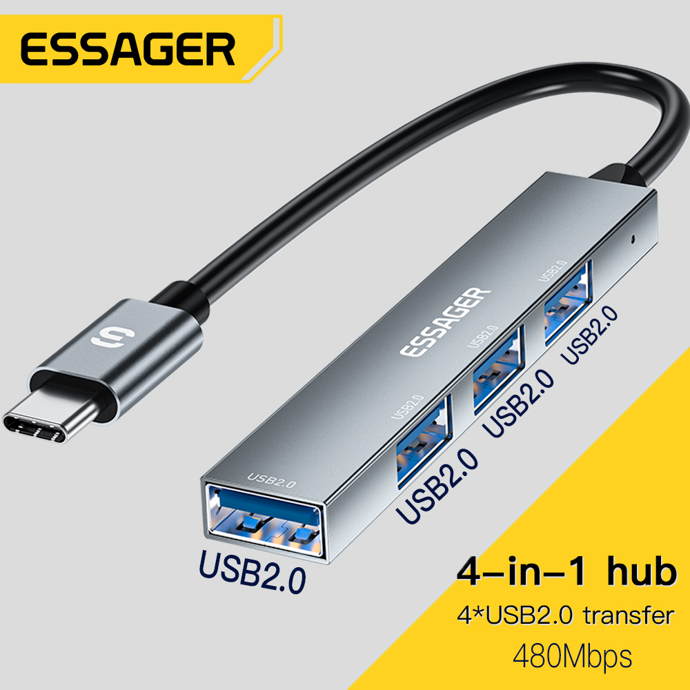 Essager 4 in 1 USB C Cable Hub - Multi Port Usb Hub recension och pris