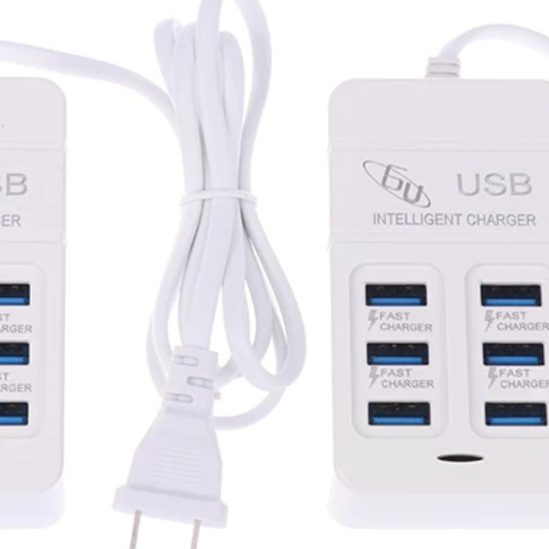 1PC US Plug 6Ports Multiport U - Multi Port Usb Hub recension och pris