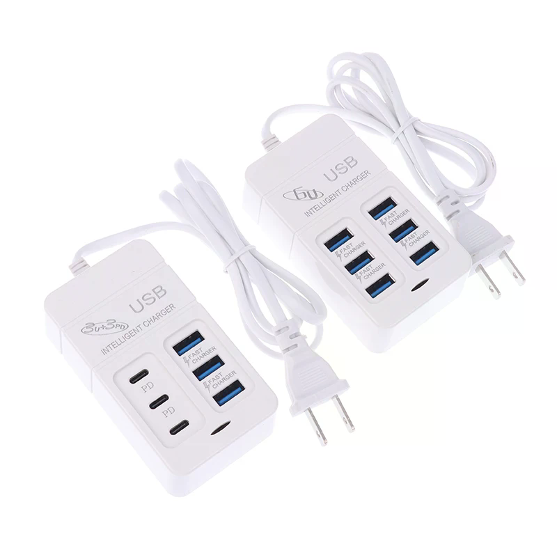 1PC US Plug 6Ports Multiport U - Multi Port Usb Hub recension och pris