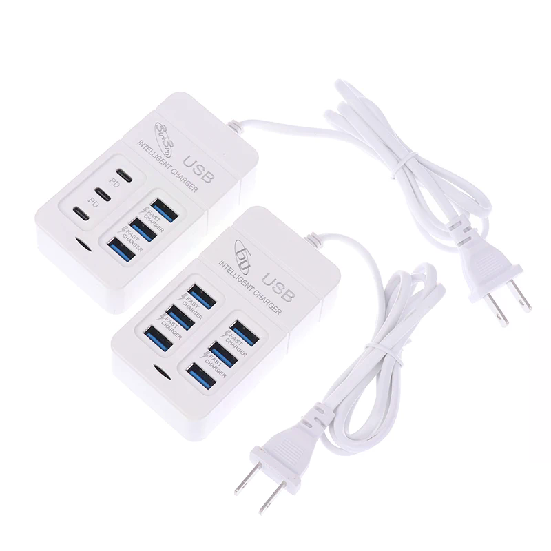 1PC US Plug 6Ports Multiport U - Multi Port Usb Hub recension och pris
