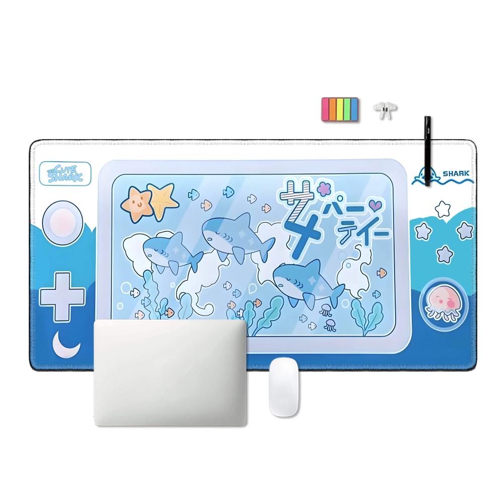 Cute Shark Party Mouse Pad Lar - Office Desk Tech Accessories recension och pris
